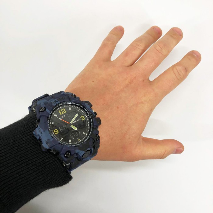 Тактичні армійські годинники водонепроникні SKMEI, Спортивні наручні годинники Протиударні ZN-43