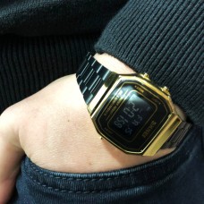 Чоловічі наручні годинники вінтажні ретро SKMEI 1647GDBK, Годинники old school Ретро JI-60