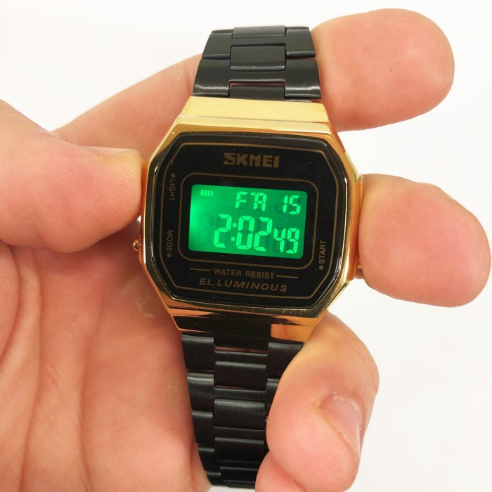 Чоловічі наручні годинники вінтажні ретро SKMEI 1647GDBK, Годинники old school Ретро JI-60