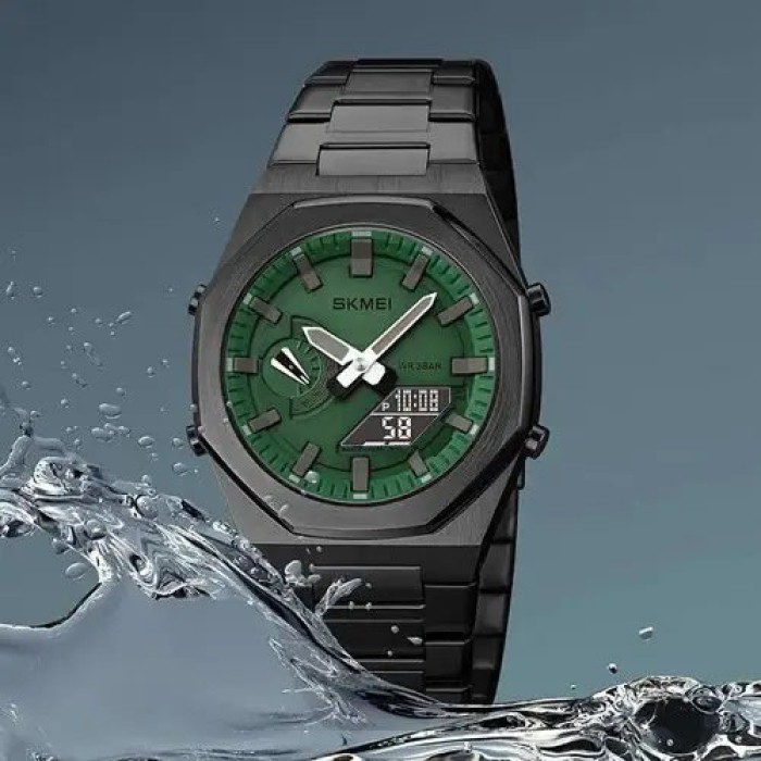 Сталевий чоловічий кварцовий годинник SKMEI, Модний чоловічий кварцовий наручний годинник KV-32