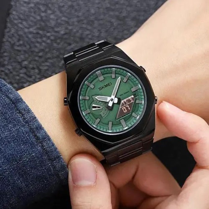 Сталевий чоловічий кварцовий годинник SKMEI, Модний чоловічий кварцовий наручний годинник KV-32