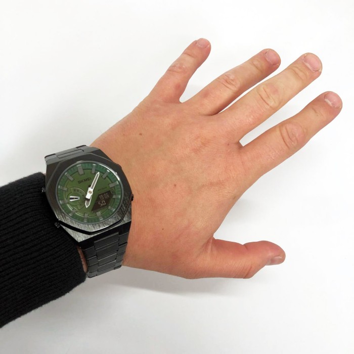 Сталевий чоловічий кварцовий годинник SKMEI, Модний чоловічий кварцовий наручний годинник KV-32