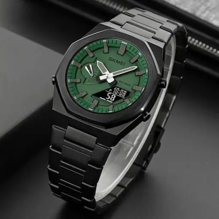 Сталевий чоловічий кварцовий годинник SKMEI, Модний чоловічий кварцовий наручний годинник KV-32