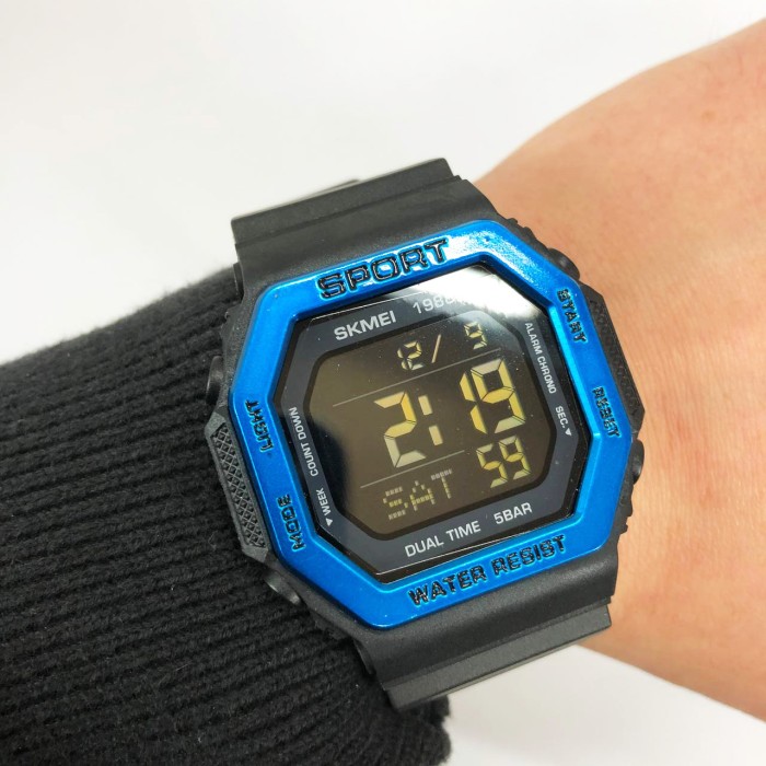 Годинник для кемпінгу з водозахистом SKMEI 1988BU, Годинник наручний електронний для хлопця SJ-46