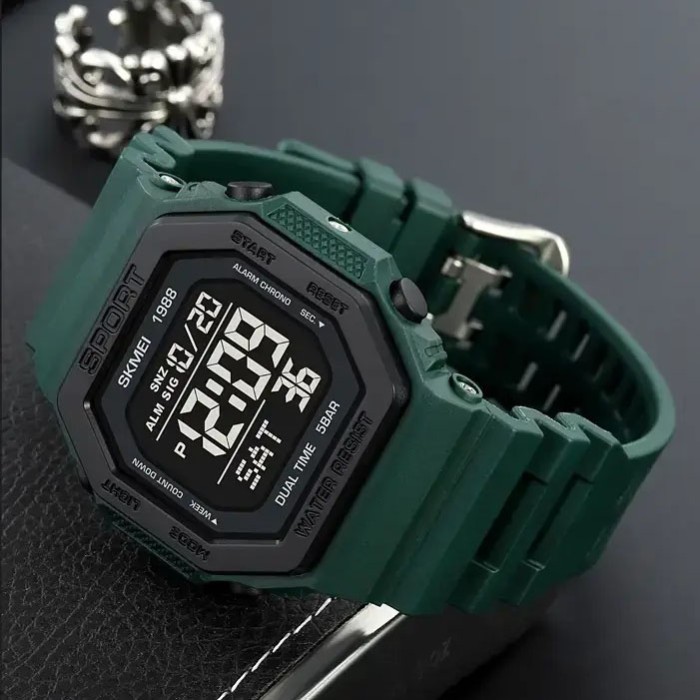 Годинник для кемпінгу та відпочинку SKMEI 1988DKGN, Брендовий чоловічий годинник Рибальський BO-50