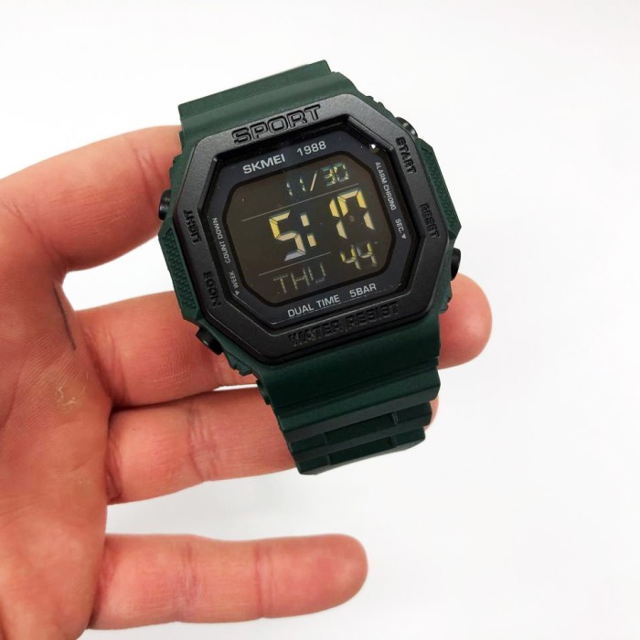 Годинник для кемпінгу та відпочинку SKMEI 1988DKGN, Брендовий чоловічий годинник Рибальський BO-50