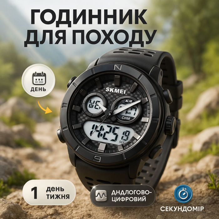 Модний наручний електронний годинник, Годинник рибалки мисливця армійський оригінал ZS-18