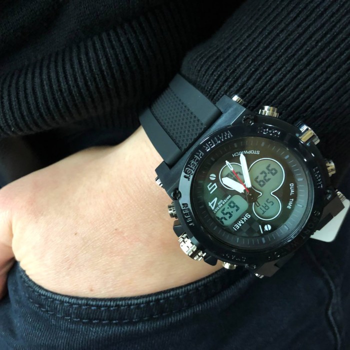Годинники спортивні багатофункціональні SKMEI 2065BKWT, Наручні годинники для армії XM-13