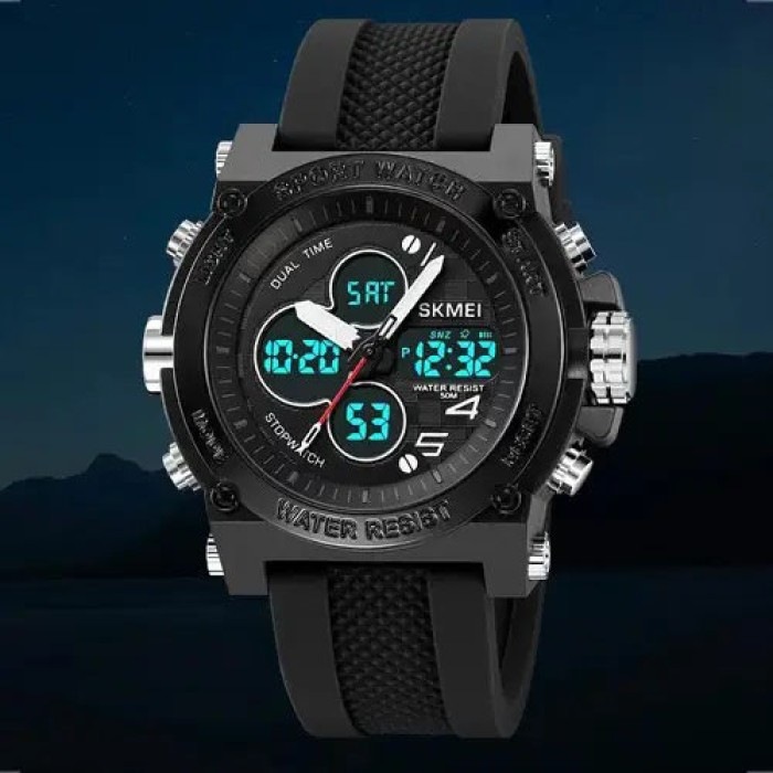 Годинники спортивні багатофункціональні SKMEI 2065BKWT, Наручні годинники для армії XM-13
