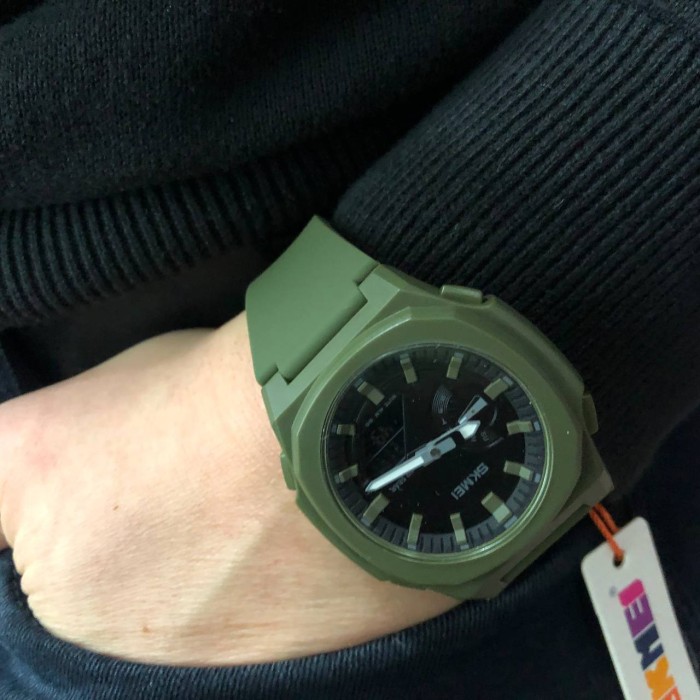 Стильні тактичні годинники для чоловіків SKMEI 2091AGBK, Військові годинники спецслужб JM-16