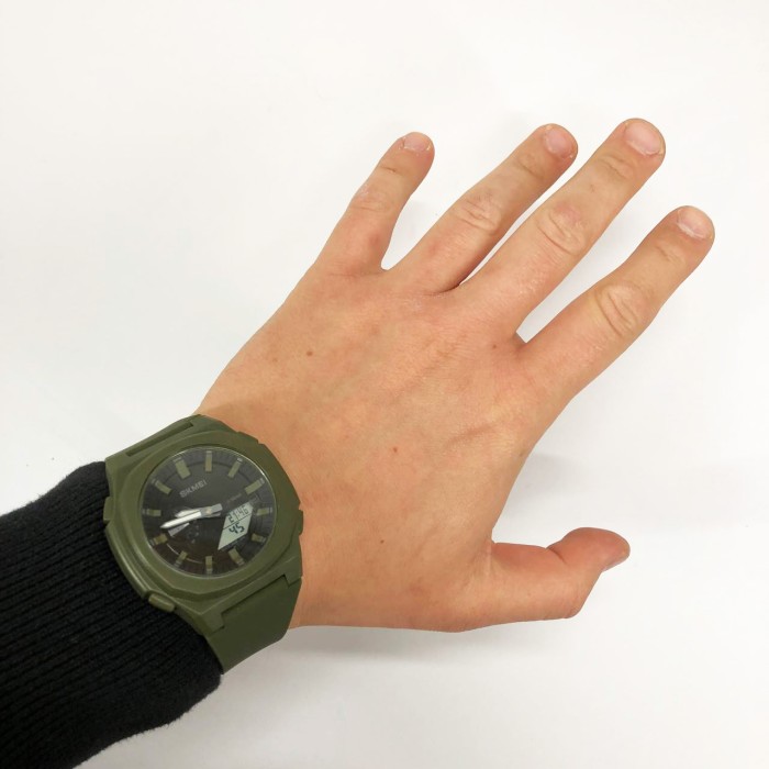 Годинники для туризму SKMEI 2091AGWT, Чоловічі круглі спортивні годинники Протиударні OR-68