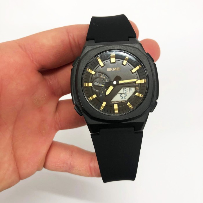 Оригінальні брендові годинники для чоловіка SKMEI, Стильні чорні чоловічі наручні годинники HT-64