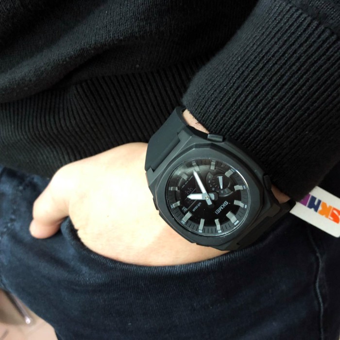 Годинники для стильного і сучасного чоловіка SKMEI 2091BKGYBK, Чоловічі наручні годинники класика RI-79