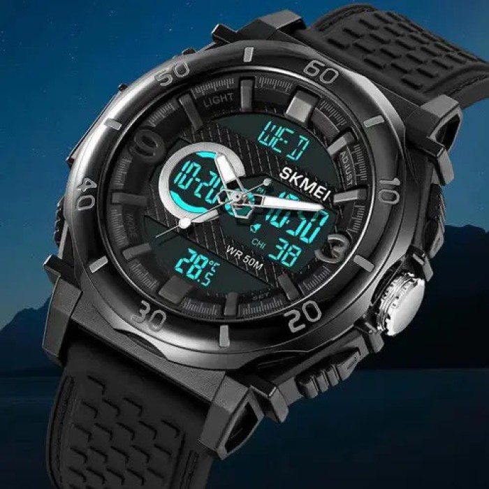 Годинник спортивний армійський SKMEI 2098BKWT, Протиударний годинник Наручний для армії SM-51