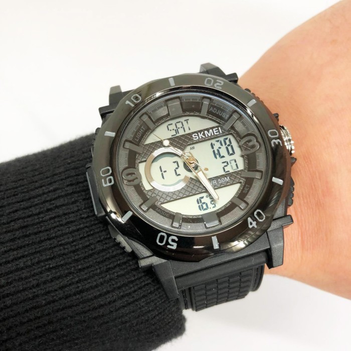 Годинник спортивний армійський SKMEI 2098BKWT, Протиударний годинник Наручний для армії SM-51