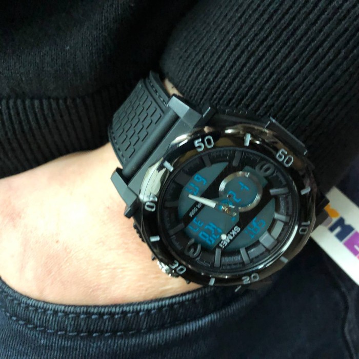 Годинник спортивний армійський SKMEI 2098BKWT, Протиударний годинник Наручний для армії SM-51