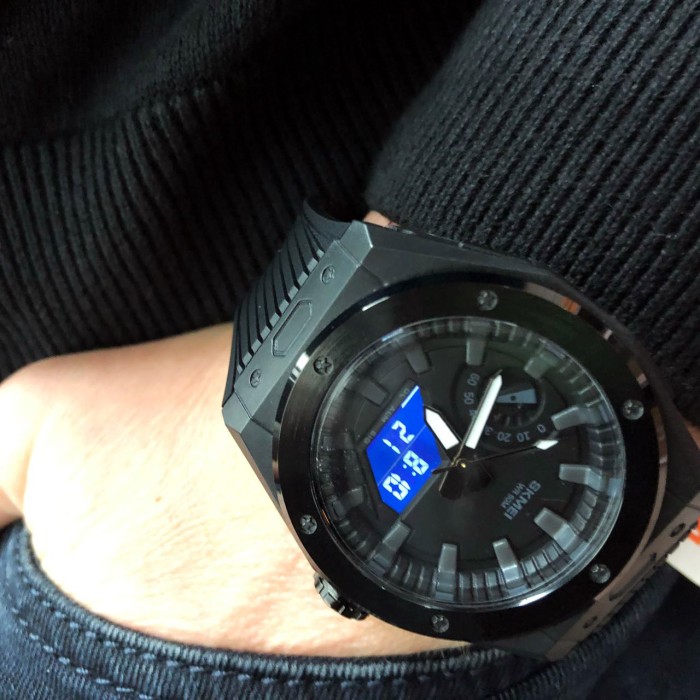 Годинник армійський скмей SKMEI 2103BKBK, Чоловічий годинник з пластиковим ремінцем QW-67