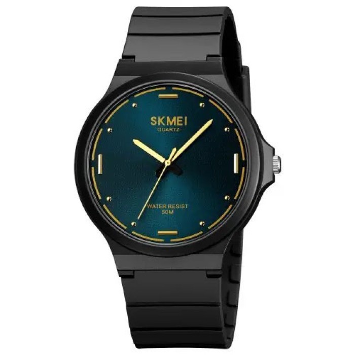 Годинник наручний чоловічий кварцовий каучуковий SKMEI 2108BKBU, Солідний UG-908 чоловічий годинник