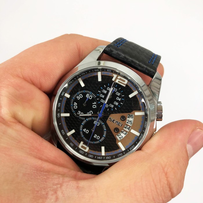 Класичні годинники на руку для чоловіків SKMEI 9106BU, Якісні чоловічі годинники OV-95