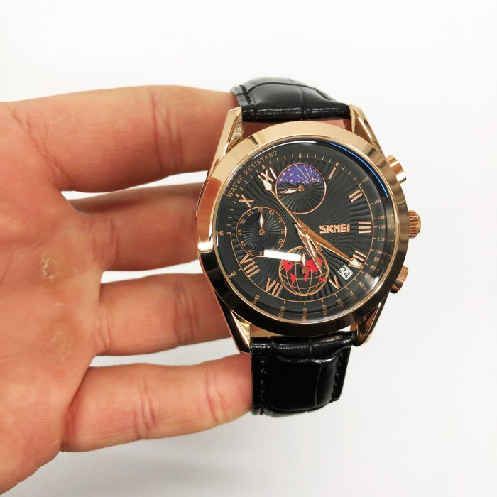 Стильні повсякденні чоловічі кварцові годинники SKMEI 9236RGBK, Чоловічі наручні годинники хлопцю BX-13