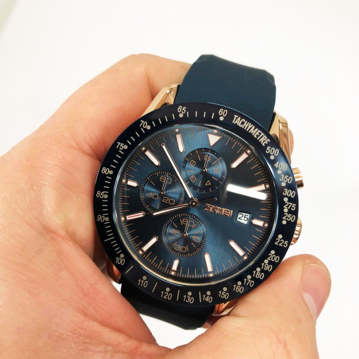 Стильні чорні чоловічі наручні годинники, Чоловічі наручні годинники незвичайні стильні TR-81