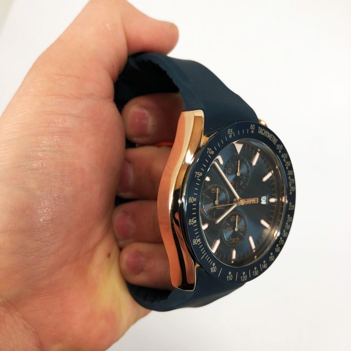 Стильні чорні чоловічі наручні годинники, Чоловічі наручні годинники незвичайні стильні TR-81