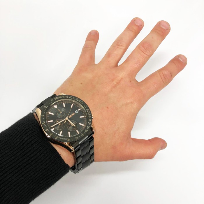 Брендові оригінальні наручні годинники SKMEI 9253RGBK, Стильні повсякденні чоловічі кварцові годинники BV-82