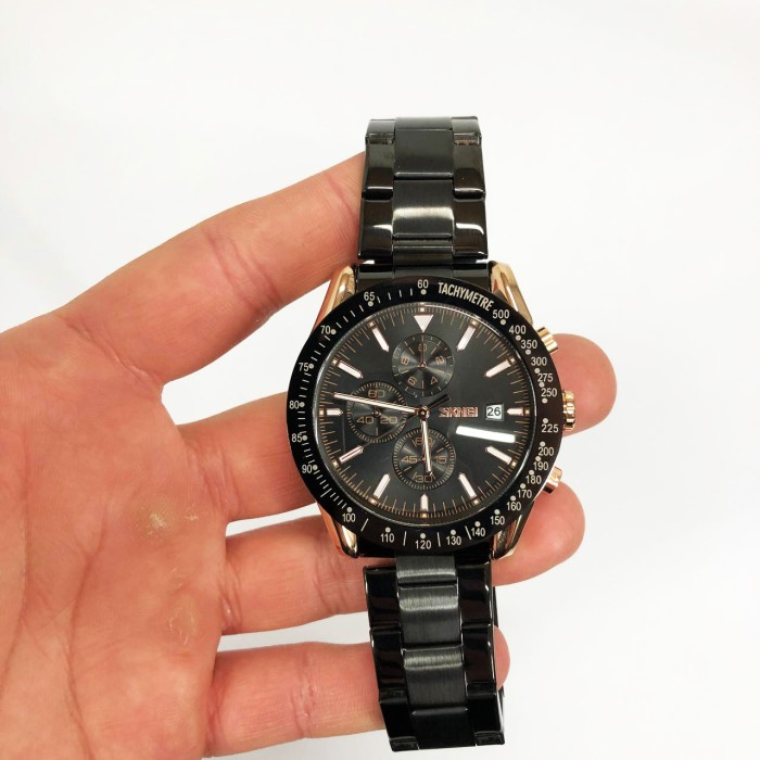 Красиві чоловічі класичні годинники SKMEI 9253RGBK, Класичні кварцові чоловічі наручні годинники YJ-52