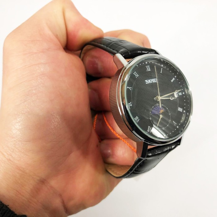 Наручні чоловічі годинники стильні ділові SKMEI 9308BKBK, Оригінальні чоловічі годинники XY-13