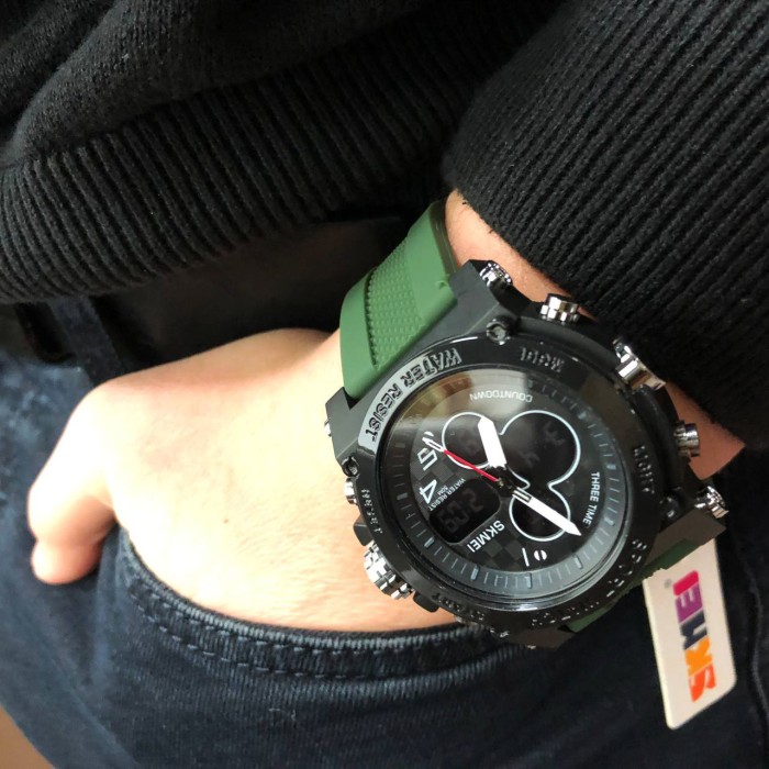 Чоловічий водонепроникний спортивний наручний годинник skmei SKMEI 2065BKWT, Кращий тактичний годинник EU-89