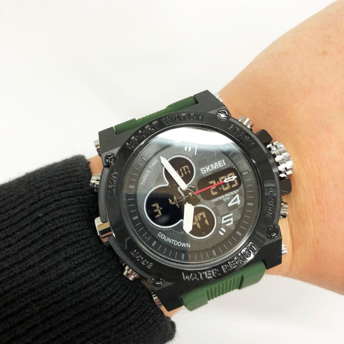 Чоловічий водонепроникний спортивний наручний годинник skmei SKMEI 2065BKWT, Кращий тактичний годинник EU-89