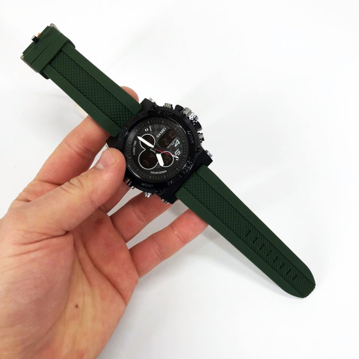 Електронні наручні годинники чоловічі тактичні SKMEI 2065BKWT, Стильні армійські годинники TY-16