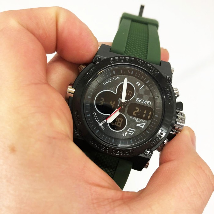 Електронні наручні годинники чоловічі тактичні SKMEI 2065BKWT, Стильні армійські годинники TY-16