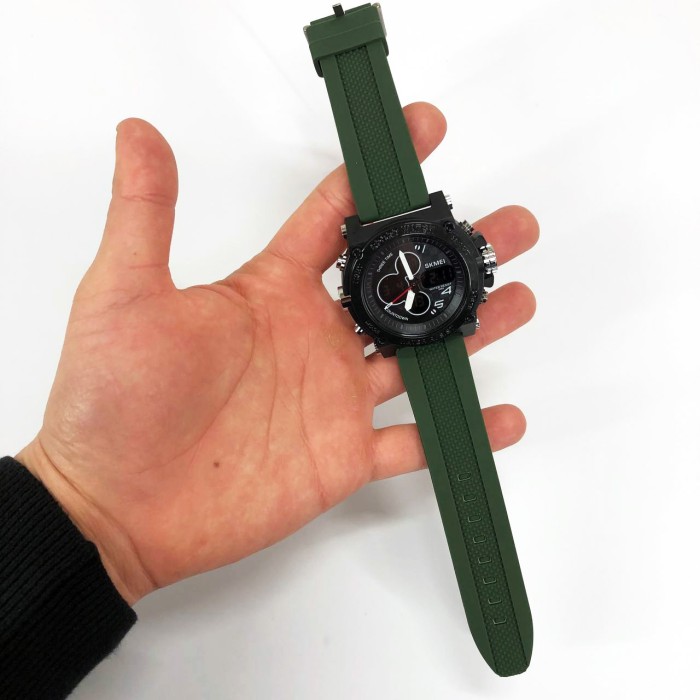 Електронні наручні годинники чоловічі тактичні SKMEI 2065BKWT, Стильні армійські годинники TY-16