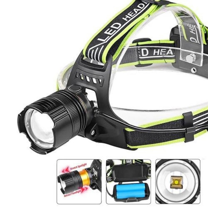 Налобний ліхтар для риболовлі кемпінгу, Ліхтарик військовий, Ліхтарик на голову для домашніх робіт DE-31