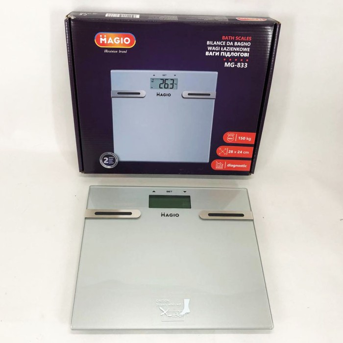 Побутові електронні ваги MAGIO MG-833, Ваги електронні підлогові для визначення маси тіла MP-77