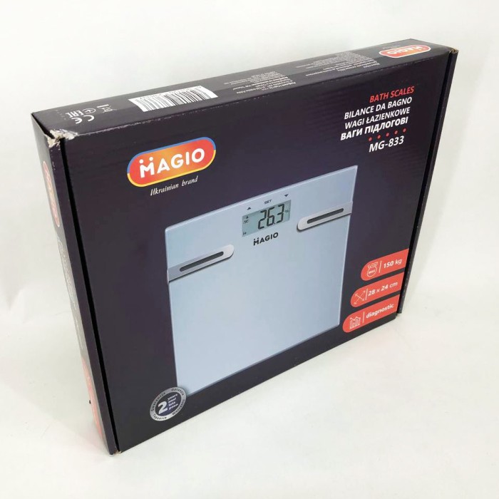 Побутові електронні ваги MAGIO MG-833, Ваги електронні підлогові для визначення маси тіла MP-77
