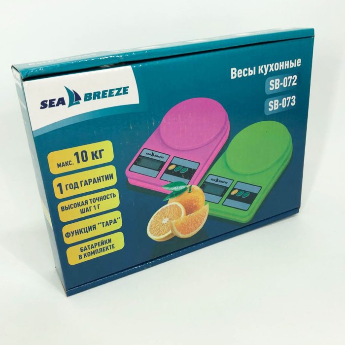 Кухонні ваги з РК-дисплеєм SeaBreeze SB-073, Кухонні ваги міні, функція відмінування тари CG-92