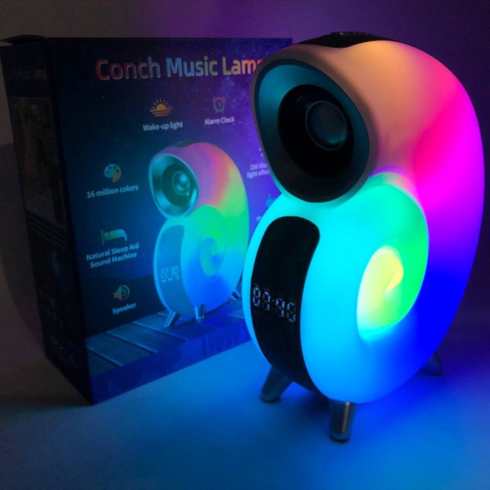 Лампа нічник з зарядним INSPIRE, Музичний нічник із зарядкою для телефону, Будильник MK-66