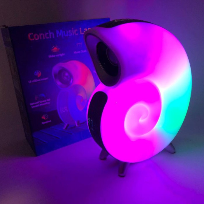 Лампа нічник з зарядним INSPIRE, Музичний нічник із зарядкою для телефону, Будильник MK-66