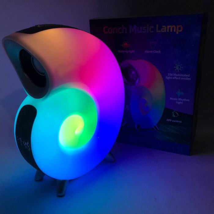 Лампа нічник з зарядним INSPIRE, Музичний нічник із зарядкою для телефону, Будильник MK-66