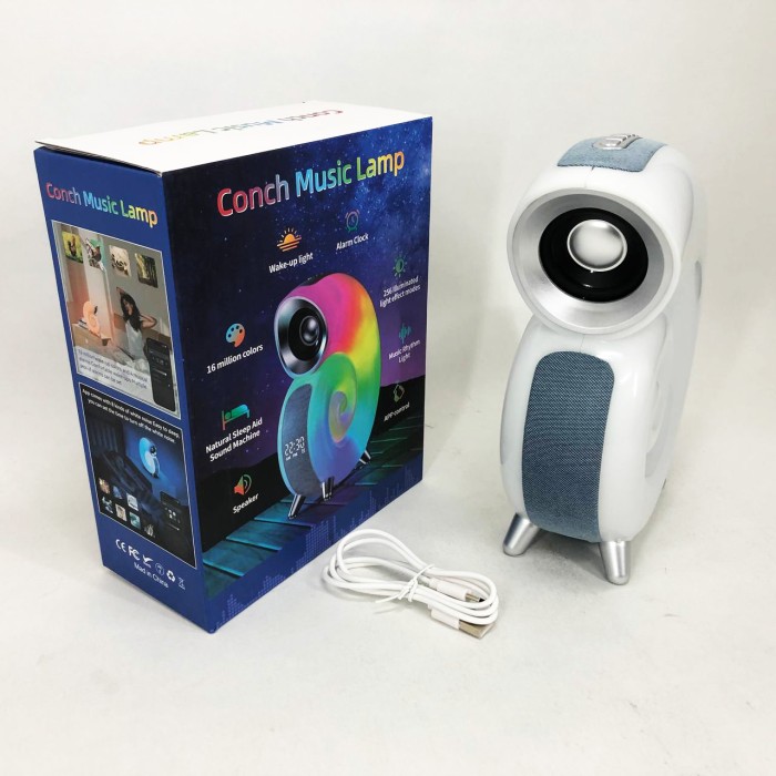 Лампа нічник з зарядним INSPIRE, Музичний нічник із зарядкою для телефону, Будильник MK-66