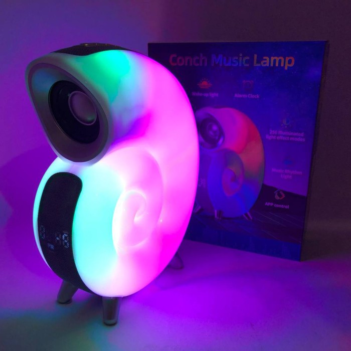 Лампа нічник з зарядним INSPIRE, Музичний нічник із зарядкою для телефону, Будильник MK-66