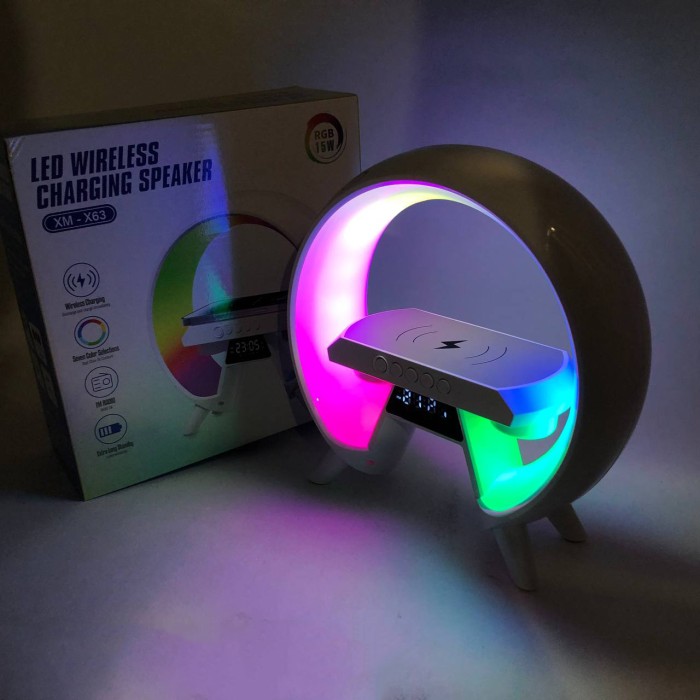 Нічник багато кольорів з бездротовою зарядкою G-Lite, Нічник світильник павербанк MJ-98