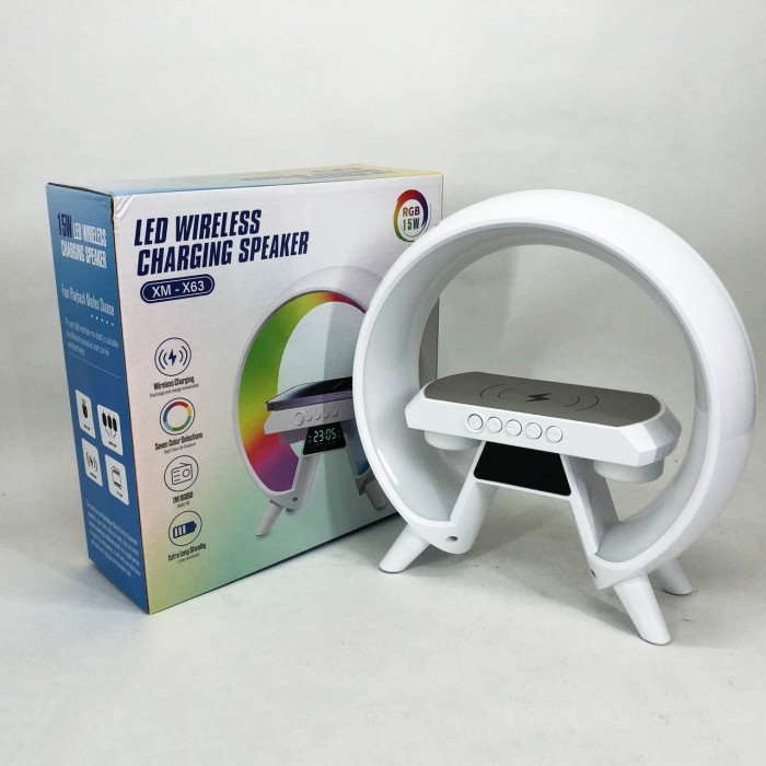 Нічник багато кольорів з бездротовою зарядкою G-Lite, Нічник світильник павербанк MJ-98