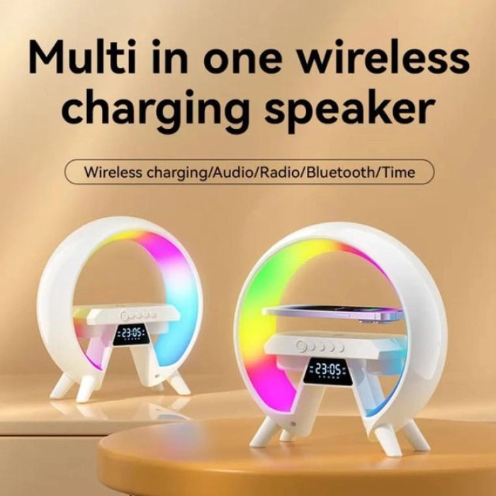 Нічник багато кольорів з бездротовою зарядкою G-Lite, Нічник світильник павербанк MJ-98