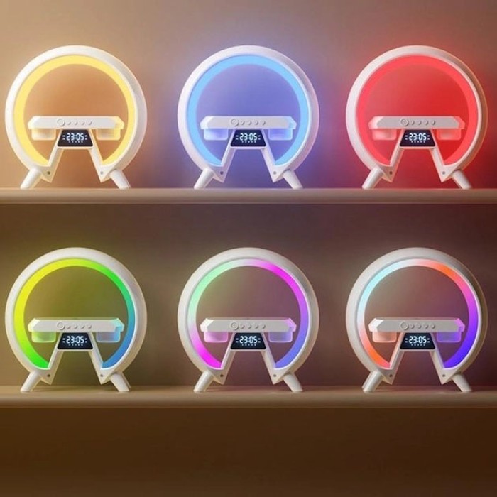 Нічник багато кольорів з бездротовою зарядкою G-Lite, Нічник світильник павербанк MJ-98