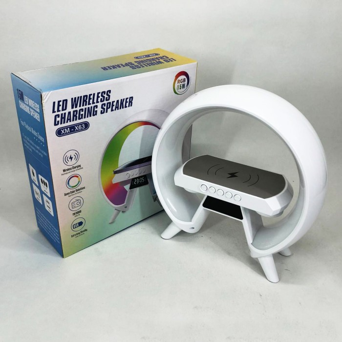 Настільний будильник з бездротовою зарядкою G-Lite, Нічник з мелодіями та світлом KR-29