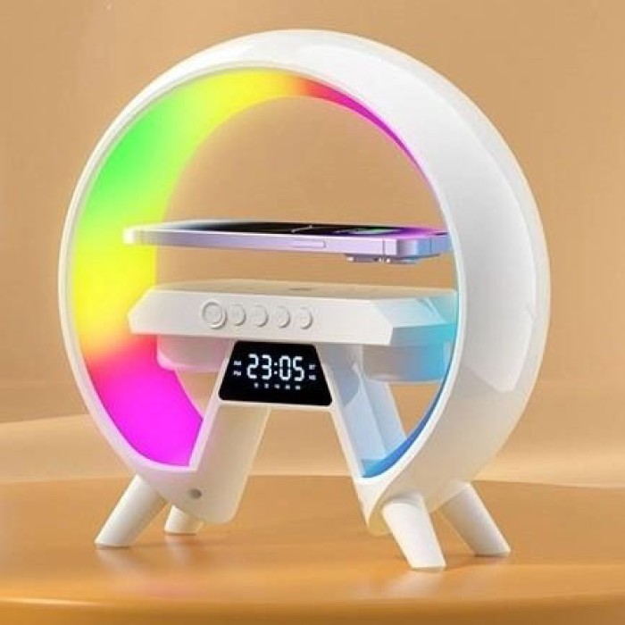 Настільний будильник з бездротовою зарядкою G-Lite, Нічник з мелодіями та світлом KR-29