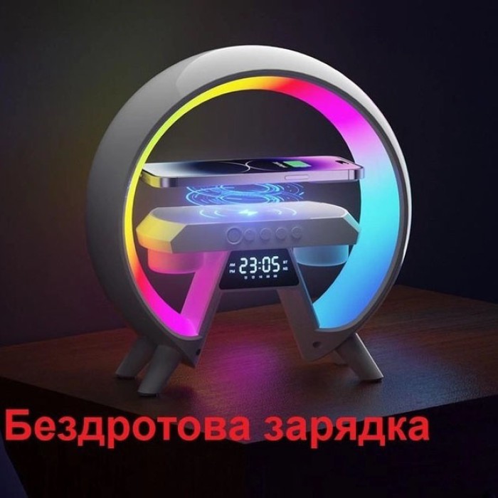 Розумний нічник з бездротовою зарядкою для смартфона, Нічник з колонкою та бездротовою зарядкою HX-60